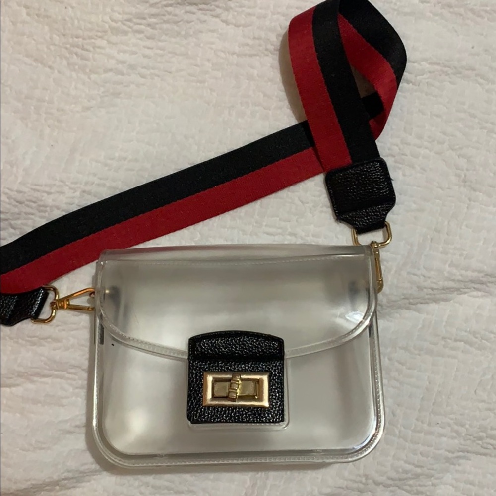 Cross body see through bag